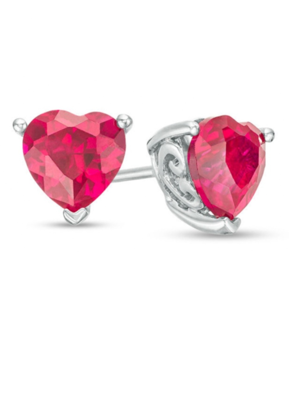 Ruby Solitaire Stud Earrings